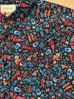 Pixar Disney RSVLTS Coco Button Up Shirt Size 4XL
